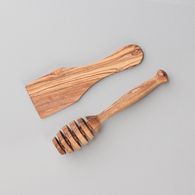 Wooden play dough tools spatule and roller